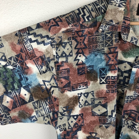 Vintage 80’s Men’s Maxx FM Button Down Shirt, L - Picture 3 of 4